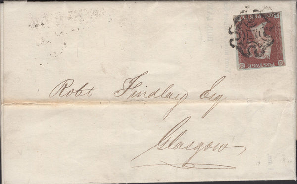 139001 1841 MAIL GLASGOW LOCAL USAGE WITH 1D PL.8 (SG7)(IF).