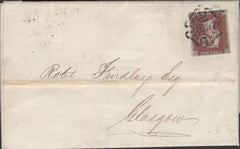 139001 1841 MAIL GLASGOW LOCAL USAGE WITH 1D PL.8 (SG7)(IF).