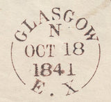 139001 1841 MAIL GLASGOW LOCAL USAGE WITH 1D PL.8 (SG7)(IF).
