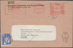 139002 1966 UNDERPAID MAIL LONDON TO GENEVA WITH SWISS POSTAGE DUE.
