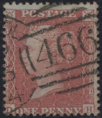 139006 1855 MATCHED PAIR DIE 2 1D PL.8 S.C.14 (SG24) AND L.C.14 (SPEC C6) LETTERED DH WITH CONSTANT VARIETY 'BLUR OUTSIDE SW SQUARE'.