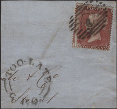 139012 1854 DIE 1 1D PL.162 (SG17)(SH) USED ON PIECE.