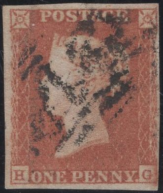139015 1849 1D PL.91 (SG8)(HG) FINE USED, MISSING IMPRIMATUR LETTERING.