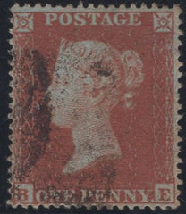 139021 1854 DIE 1 1D PL.195 (SG17)(BE) FINE USED.