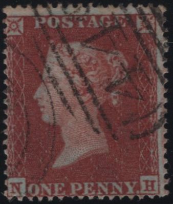 139029 1854 DIE 1 1D PL.194 (SG17)(NH) GOOD USED.
