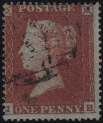 139031 1854 DIE 1 1D PL.176 (SG17)(JH) GOOD USED.