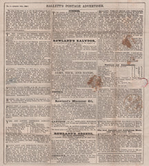 139039 1840 1D MULREADY WRAPPER WITH 'HALLETT'S POSTAGE ADVERTISER' (SPEC MA15d).