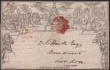 139041 1840 1D MULREADY WRAPPER WITH 'HALLETT'S POSTAGE ADVERTISER' (MA15b).