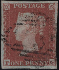 139042 1849 1D PL.91 (SG8)(FG) GOOD TO FINE USED.