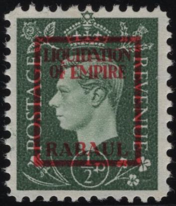 139055 1944 ½D GERMAN PROPAGANDA FORGERY 'LIQUIDATION OF EMPIRE/RABAUL' UNUSED.