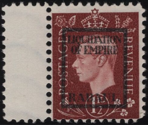 139057 1944 1½D GERMAN PROPAGANDA FORGERY 'LIQUIDATION OF EMPIRE/RABAUL' UNUSED.