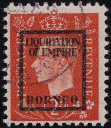 139063 1944 2D GERMAN PROPAGANDA FORGERY 'LIQUIDATION OF EMPIRE/BORNEO' 'USED'.