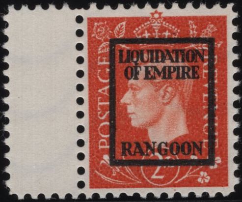 139072 1944 2D GERMAN PROPAGANDA FORGERY 'LIQUIDATION OF EMPIRE/RANGOON' UNUSED.
