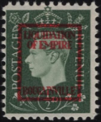 139074 1944 ½D GERMAN PROPAGANDA FORGERY 'LIQUIDATION OF EMPIRE/BOUGAINVILLE' UNUSED.