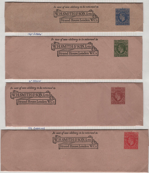139080 CIRCA 1939-1956 COLLECTION KGVI STAMPED TO ORDER 'W. H. SMITH' POSTAL STATIONERY.
