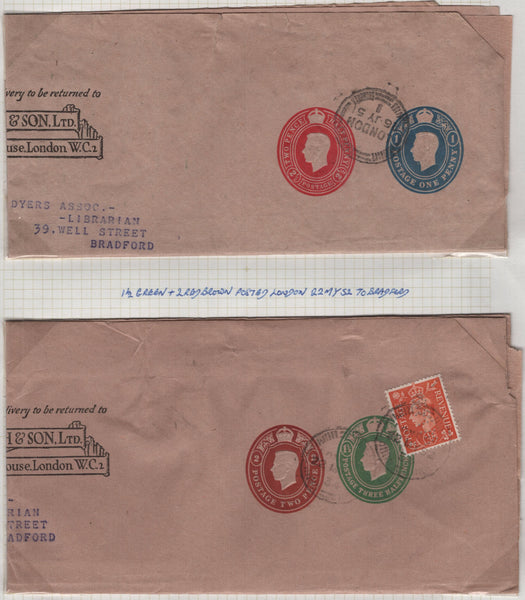 139080 CIRCA 1939-1956 COLLECTION KGVI STAMPED TO ORDER 'W. H. SMITH' POSTAL STATIONERY.
