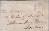 139085 1790 MAIL TO LONDON WITH CIRCULAR 'PENNY POST NOT PAID/W' HAND STAMP OF WESTMINSTER (L394).