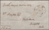 139089 1789 FREE FRANK LONDON TO HEMPSTED, HERTS WITH 'FREE/S' HAND STAMP IN PURPLE (L770).