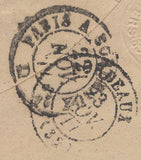 139131 1871 MAIL LONDON TO BORDEAUX WITH 2½D ROSY-MAUVE PL.8 (SG141).