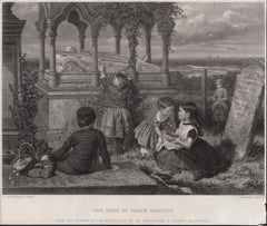 139139 CIRCA 1845 ENGRAVED PRINT 'THE TOMB OF GRACE DARLING'.