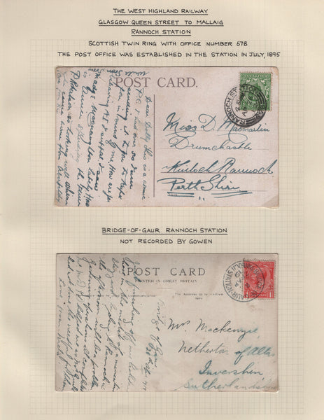 139140 COLLECTION OF EARLY WEST HIGHLAND RAILWAY PICTURE POST CARDS/FIRST DAY COVERS/COMMEMORATIVE COVERS.