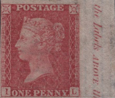 139187 1858 DIE 2 1D PL.61 IMPRIMATUR LETTERED IL.