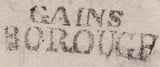 139235 1777 MAIL GAINSBOROUGH TO LONDON WITH 'GAINS/BOROUGH' HANDSTAMP (LI321).