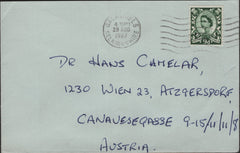139239 1967 MAIL GALASHIELS, SCOTLAND TO AUSTRIA WITH 9d SCOTS REGIONAL (S12).