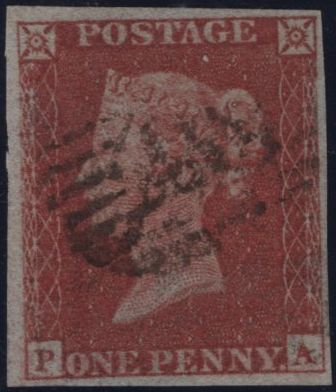 139260 1852 1D PL.159 (SG8)(PA) FINE USED.