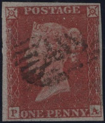 139260 1852 1D PL.159 (SG8)(PA) FINE USED.