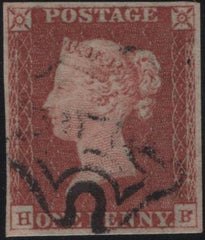 139267 1842 1D PL.28 (SG8)(HB RE-ENTRY SPEC BS17a) FINE TO VERY FINE USED.