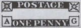 139277 1842 1D PL.25 (SG8)(AG RE-ENTRY (SPEC BS14a) Fine used.
