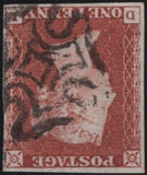 139280 1842 1D PL.24 WATERMARK INVERTED (SG8Wi)(DL) FINE USED.