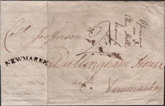 139291 CIRCA 1794 MAIL USED IN NEWMARKET WITH 'NEWMARKET' CONVEX STYLE HANDSTAMP (SK273).