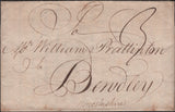 139300 1770 MAIL BRISTOL TO BEWDLEY WITH 'B/RIS/TOL' HANDSTAMP.