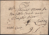 139304 1730 MAIL IPSWICH TO LONDON WITH 'IPS/WICH' TWO LINE HAND STAMP (SK180/181?).