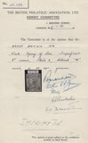139310 1870 6D MAUVE PL.9 ERROR IMPERFORATE (SG109a) LETTERED AC MATCHED WITH IMPRIMATUR.