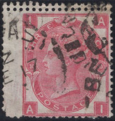 139312 1873 3D ROSE PL.10 (SG103) DOUBLE PERFORATION (SPEC J35b) TWO GOOD USED EXAMPLES.