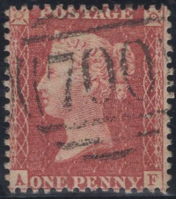 139325 1857 DIE 2 1D PL.33 (SG40)(AF) VERY FINE USED.