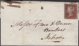 139333 1845 MAIL SELKIRK, SCOTTISH BORDERS TO MELROSE WITH 1D PL.56 (SG8)(TB).
