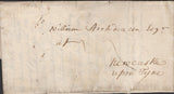 139345 1759 MAIL LONDON TO NEWCASTLE UPON TYNE WITH LONDON 'AE' RECEIVERS HAND STAMP.