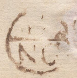 139345 1759 MAIL LONDON TO NEWCASTLE UPON TYNE WITH LONDON 'AE' RECEIVERS HAND STAMP.