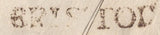 139352 1784 MAIL BRISTOL TO QUEEN ANNE'S BOUNTY, LONDON WITH 'BRISTOL' STRAIGHT LINE HAND STAMP IN BLACK.