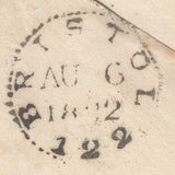 139361 1822 MAIL BRISTOL TO MARLBOROUGH WITH 'BRISTOL 122' DOTTED CIRCLE DATE STAMP (BS83).