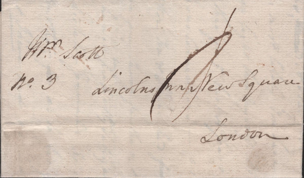 139366 1803 BRISTOL PENNY POST '7 P P P' HAND STAMP IN BLACK (BS132).