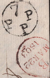 139366 1803 BRISTOL PENNY POST '7 P P P' HAND STAMP IN BLACK (BS132).