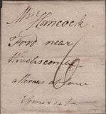 139367 1803 MAIL BRISTOL TO SOMERSET WITH 'BRISTOL' STRAIGHT LINE HAND STAMP.