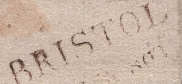 139367 1803 MAIL BRISTOL TO SOMERSET WITH 'BRISTOL' STRAIGHT LINE HAND STAMP.
