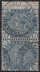 139405 1877 3S SLATE-BLUE TELEGRAPH (T11/L229) GOOD USED PAIR.