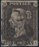 139424 1840 1D GREY-BLACK PL.6 (SG3)(SA RE-ENTRY SPEC AS42a) GOOD USED.